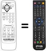 Télécommande équivalente RC 4203 X
