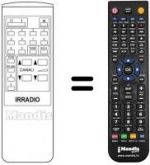Télécommande équivalente Irradio VULCANO 14'