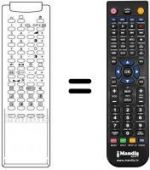 Télécommande équivalente RM 113 (51 KEY)