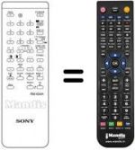 Télécommande équivalente Sony RM-634 A