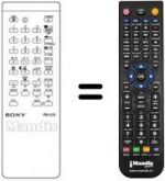 Télécommande équivalente Sony KV-2052 EC