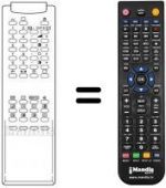 Télécommande équivalente RM 113 (43 KEY)