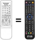 Télécommande équivalente RM 640V-63804