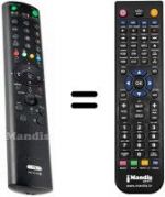 Télécommande équivalente Sony KV-29 FX66E