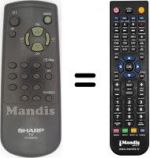 Télécommande équivalente Sharp 37 AM 24S
