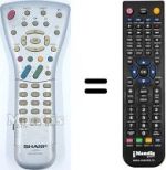 Télécommande équivalente Sharp LC 20 B6E