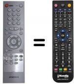 Télécommande équivalente Samsung TX 14N3DF