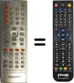 Télécommande équivalente Scott DHX I 105
