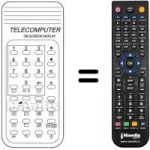 Télécommande équivalente TELECOMPUTER ON SCREEN DISPLAY
