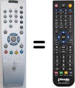 Télécommande équivalente Grundig XENTIA 82 FLAT MFW 82-430 / 8
