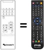 Télécommande équivalente TV 1 C