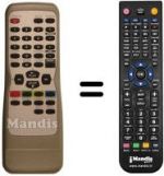 Télécommande équivalente Funai TVCR-A1404