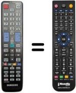 Télécommande équivalente Samsung UE 46D5000