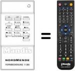 Télécommande équivalente NordMende V 303 PSN
