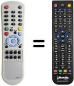 Télécommande équivalente DIUNAMAI H2 TVC 14 K