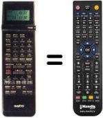 Télécommande équivalente Sanyo VHR-D4800 I