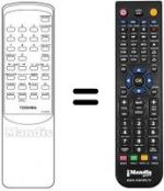 Télécommande équivalente Toshiba V 207 W