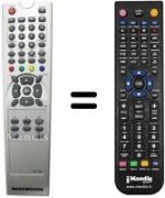 Télécommande équivalente United UTV 14X83 D (ver. 2)