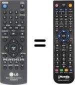 Télécommande équivalente LG DVX 682