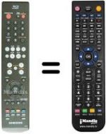Télécommande équivalente Samsung BD P-1400