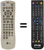 Télécommande équivalente LG DVD 5183
