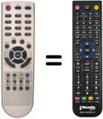 Télécommande équivalente Homecast EM150