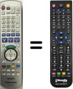 Télécommande équivalente Panasonic DMRE-X75 EB