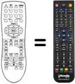 Télécommande équivalente KEVLER K 14 DVD