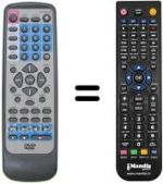 Télécommande équivalente KEYMAT KE DV 3002