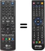 Télécommande équivalente LG DVT 699 H
