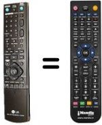 Télécommande équivalente LG RH-298 H