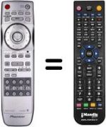 Télécommande équivalente Pioneer DV 668AV