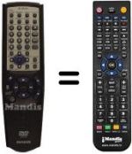 Télécommande équivalente Aiwa XD-DV370