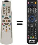 Télécommande équivalente Techwood TK 725