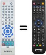 Télécommande équivalente Sunstech LCX-UD750