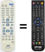 Télécommande équivalente JVC XV-33
