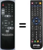 Télécommande équivalente Thomson DVD 400 SA