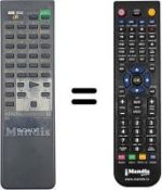 Télécommande équivalente Sony SLV-213