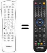 Télécommande équivalente Philips 15PF9925