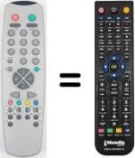 Télécommande équivalente Quadro CTV55F19 TXT