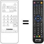 Télécommande équivalente Toshiba 1400RDT
