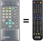 Télécommande équivalente Grundig CUC5301
