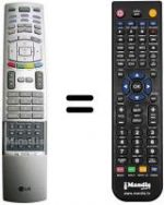Télécommande équivalente LG REMCON020