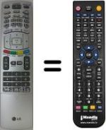 Télécommande équivalente LG 27LZ5RV