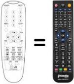 Télécommande équivalente LG 20J3RX