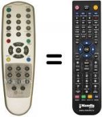Télécommande équivalente LG 15LA32