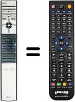 Télécommande équivalente LG 6710V00100A