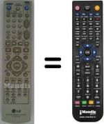 Télécommande équivalente LG V9850