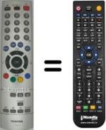 Télécommande équivalente Toshiba 20VL64