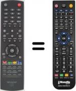 Télécommande équivalente Sharp LC-19SH7E / BK